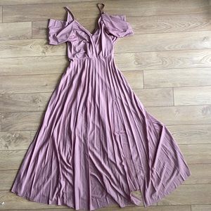 ASOS slit pink maxi dress